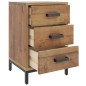 vidaXL Comodino Marrone 40x30x55 cm Legno Massello di Pino Riciclato