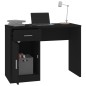 Scrivania Cassetto Nero 100x40x73cm Legno Multistrato
