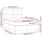 vidaXL Letto a Molle con Materasso e LED Blu 140x190 cm in Tessuto vidaXL Letto a Molle con Materasso e LED Blu 140x190 cm in Tessuto