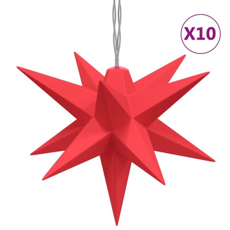 vidaXL Illuminazione Stella Moravia 10 LED Rossa 10 cm