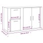Credenza Rovere Marrone 100x33x59,5 cm in Legno Multistrato Credenza Rovere Marrone 100x33x59,5 cm in Legno Multistrato