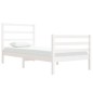 vidaXL Giroletto Bianco in Legno Massello di Pino 90x190 cm Single vidaXL Giroletto Bianco in Legno Massello di Pino 90x190 cm Single