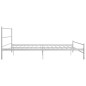 vidaXL Giroletto Bianco in Metallo 180x200 cm vidaXL Giroletto Bianco in Metallo 180x200 cm