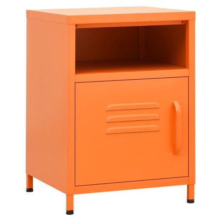 vidaXL Comodino Arancione 35x35x51 cm in Acciaio