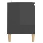 vidaXL Mobile TV Gambe in Legno Massello Grigio Lucido 103,5x30x50 cm vidaXL Mobile TV Gambe in Legno Massello Grigio Lucido 103,5x30x50 cm