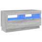 vidaXL Mobile Porta TV con Luci LED Grigio Sonoma 80x35x40 cm vidaXL Mobile Porta TV con Luci LED Grigio Sonoma 80x35x40 cm
