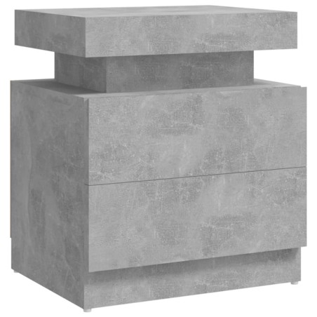 vidaXL Comodino Grigio Cemento 45x35x52 cm in Legno Multistrato