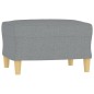 vidaXL Poltrona con Poggiapiedi Grigio Chiaro 60 cm in Tessuto vidaXL Poltrona con Poggiapiedi Grigio Chiaro 60 cm in Tessuto