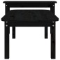 Set Tavolini da Salotto 2 pz Nero in Legno Massello di Pino Set Tavolini da Salotto 2 pz Nero in Legno Massello di Pino