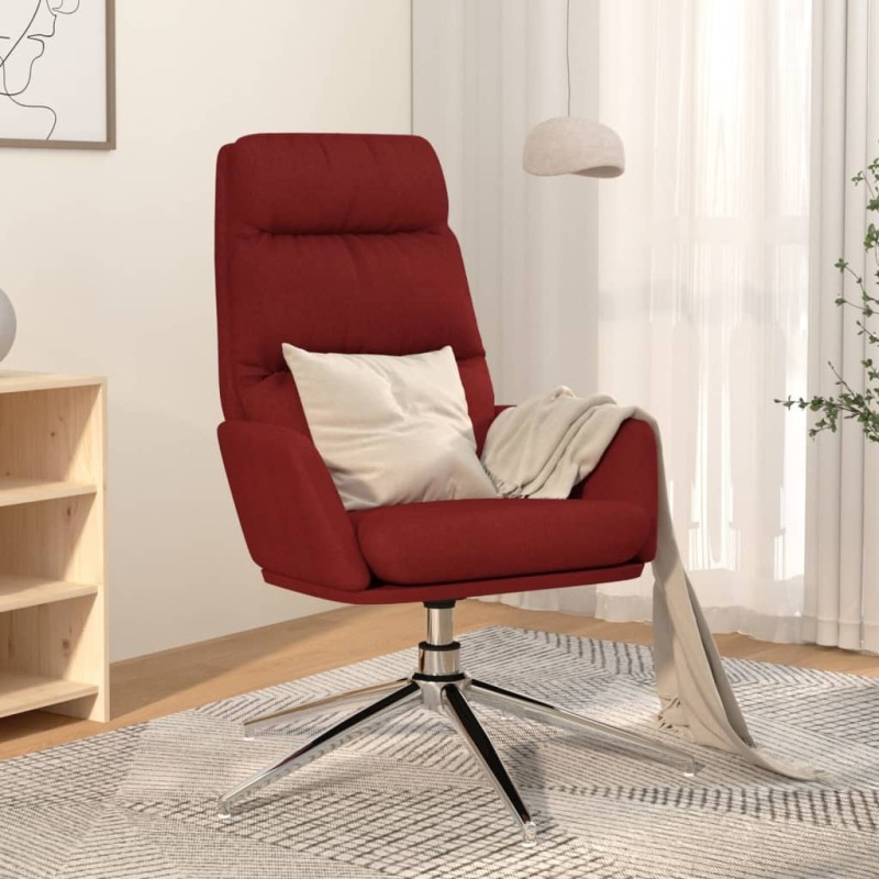 vidaXL Sedia Relax Rosso Vino in Tessuto vidaXL Sedia Relax Rosso Vino in Tessuto