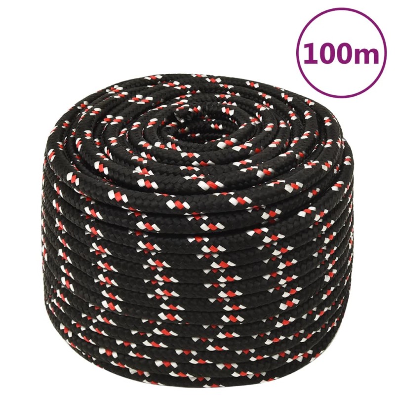 Corda Nautica Nera 14 mm 100 m in Polipropilene Corda Nautica Nera 14 mm 100 m in Polipropilene