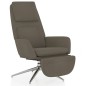 vidaXL Poltrona Relax con Poggiapiedi Grigio Scuro in Microfibra vidaXL Poltrona Relax con Poggiapiedi Grigio Scuro in Microfibra