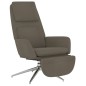 vidaXL Poltrona Relax con Poggiapiedi Grigio Scuro in Microfibra vidaXL Poltrona Relax con Poggiapiedi Grigio Scuro in Microfibra