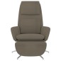 vidaXL Poltrona Relax con Poggiapiedi Grigio Scuro in Microfibra vidaXL Poltrona Relax con Poggiapiedi Grigio Scuro in Microfibra