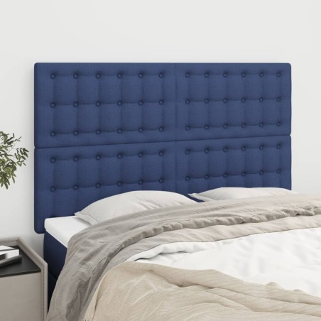 vidaXL Testiere 4 pz Blu 72x5x78/88 cm in Tessuto