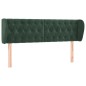 vidaXL Testiera ad Orecchio Verde Scuro 163x23x78/88 cm in Velluto vidaXL Testiera ad Orecchio Verde Scuro 163x23x78/88 cm in Velluto