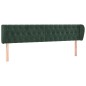 vidaXL Testiera ad Orecchio Verde Scuro 203x23x78/88 cm in Velluto vidaXL Testiera ad Orecchio Verde Scuro 203x23x78/88 cm in Velluto