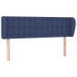 vidaXL Testiera ad Orecchio Blu 147x23x78/88cm in Tessuto vidaXL Testiera ad Orecchio Blu 147x23x78/88cm in Tessuto