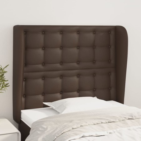 vidaXL Testiera ad Orecchio Marrone 83x23x118/128 cm in Similpelle