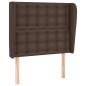 vidaXL Testiera ad Orecchio Marrone 83x23x118/128 cm in Similpelle vidaXL Testiera ad Orecchio Marrone 83x23x118/128 cm in Similpelle
