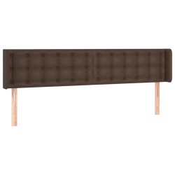 vidaXL Testiera ad Orecchio Marrone 163x16x78/88 cm in Similpelle