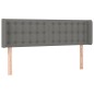 vidaXL Testiera ad Orecchio Grigio Scuro 147x16x78/88 cm in Tessuto