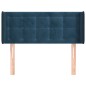vidaXL Testiera ad Orecchio Blu Scuro 83x16x78/88 cm in Velluto