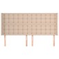 vidaXL Testiera ad Orecchio Cappuccino 163x16x118/128 cm in Similpelle vidaXL Testiera ad Orecchio Cappuccino 163x16x118/128 cm in Similpelle
