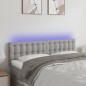 vidaXL Testiera a LED Grigio Chiaro 144x5x78/88 cm in Tessuto vidaXL Testiera a LED Grigio Chiaro 144x5x78/88 cm in Tessuto