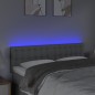vidaXL Testiera a LED Grigio Chiaro 144x5x78/88 cm in Tessuto vidaXL Testiera a LED Grigio Chiaro 144x5x78/88 cm in Tessuto