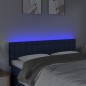 vidaXL Testiera a LED Blu 144x5x78/88 cm in Tessuto