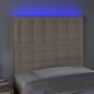 vidaXL Testiera a LED Cappuccino 80x5x118/128 cm in Similpelle vidaXL Testiera a LED Cappuccino 80x5x118/128 cm in Similpelle