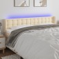 vidaXL Testiera a LED Crema 203x16x78/88 cm in Tessuto vidaXL Testiera a LED Crema 203x16x78/88 cm in Tessuto