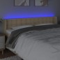 vidaXL Testiera a LED Crema 203x16x78/88 cm in Tessuto vidaXL Testiera a LED Crema 203x16x78/88 cm in Tessuto