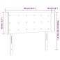 vidaXL Testiera a LED Blu Scuro 83x16x78/88 cm in Velluto vidaXL Testiera a LED Blu Scuro 83x16x78/88 cm in Velluto