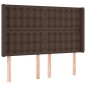 vidaXL Testiera a LED Marrone 147x16x118/128 cm in Similpelle vidaXL Testiera a LED Marrone 147x16x118/128 cm in Similpelle