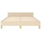 vidaXL Giroletto con Testiera Crema 140x190 cm in Tessuto vidaXL Giroletto con Testiera Crema 140x190 cm in Tessuto