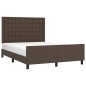 vidaXL Giroletto con Testiera Marrone 140x190 cm in Similpelle