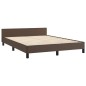 vidaXL Giroletto con Testiera Marrone 140x190 cm in Similpelle
