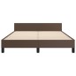 vidaXL Giroletto con Testiera Marrone 140x190 cm in Similpelle