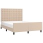 vidaXL Giroletto con Testiera Cappuccino 140x190 cm in Similpelle vidaXL Giroletto con Testiera Cappuccino 140x190 cm in Similpelle