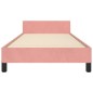 vidaXL Giroletto con Testiera Rosa 80x200 cm in Velluto vidaXL Giroletto con Testiera Rosa 80x200 cm in Velluto