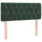 vidaXL Giroletto a Molle con Materasso Verde Scuro 90x200 cm Velluto