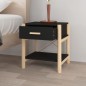 Tavolino da Letto Nero 42x38x45 cm in Legno Multistrato Tavolino da Letto Nero 42x38x45 cm in Legno Multistrato