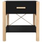 Tavolino da Letto Nero 42x38x45 cm in Legno Multistrato Tavolino da Letto Nero 42x38x45 cm in Legno Multistrato