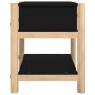 Tavolino da Letto Nero 42x38x45 cm in Legno Multistrato Tavolino da Letto Nero 42x38x45 cm in Legno Multistrato