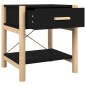 Tavolino da Letto Nero 42x38x45 cm in Legno Multistrato Tavolino da Letto Nero 42x38x45 cm in Legno Multistrato