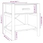 Tavolino da Letto Nero 42x38x45 cm in Legno Multistrato Tavolino da Letto Nero 42x38x45 cm in Legno Multistrato