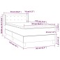 vidaXL Giroletto a Molle con Materasso Blu 90x190 cm in Tessuto