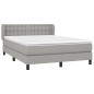 vidaXL Giroletto a Molle con Materasso Grigio Chiaro 140x200cm Tessuto